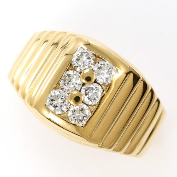【素材】 K18/イエローゴールド 【石目】 天然ダイアモンド 0.60ct 【総重量】 約8.4g 【サイズ】 約18号 【最大幅】 約7mm 【サイズ直し】 不可 【付属品】 カード式鑑別書(ジェ