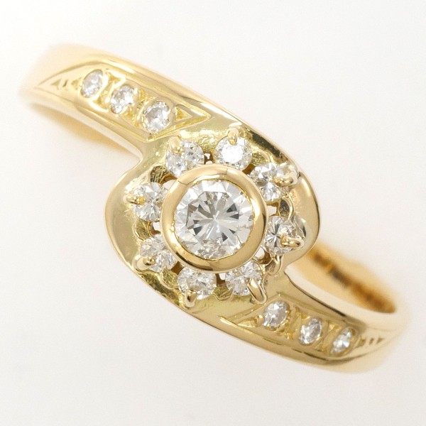 【通常価格より5%OFF】【素材】 K18/イエローゴールド【石目】 ダイヤ 0.17ct 0.17ct【総重量】 約2.7g【サイズ】 約13号【最大幅】 約7.5mm【サイズ直し】 2サイズは可能