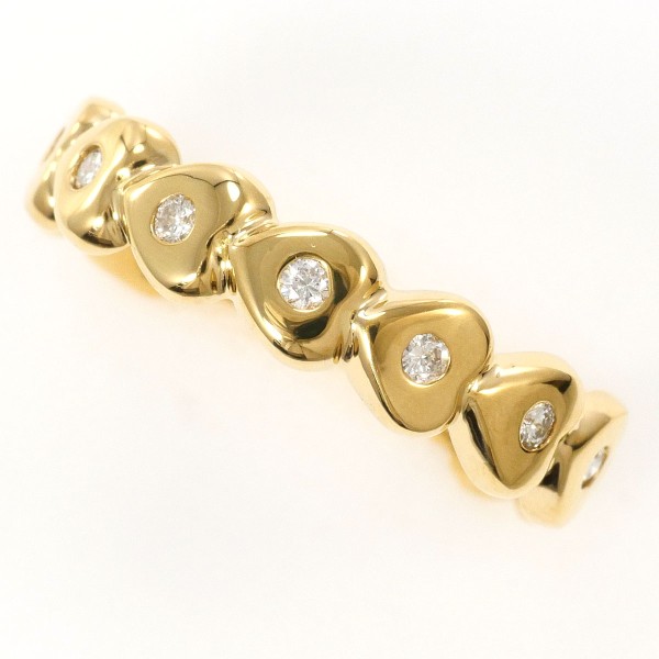 【素材】 K18/イエローゴールド 【石目】 ダイヤ 0.15ct 【総重量】 約3.1g 【サイズ】 約11号 【最大幅】 約5mm 【サイズ直し】 不可 【付属品】 なし 【商品の状態】 新品仕上