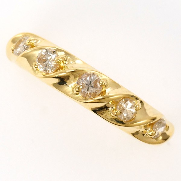 【素材】 K18/イエローゴールド 【石目】 ダイヤ 0.30ct 【総重量】 約2.2g 【サイズ】 約9.5号 【最大幅】 約4mm 【サイズ直し】 不可 【付属品】 なし 【商品の状態】 新品仕