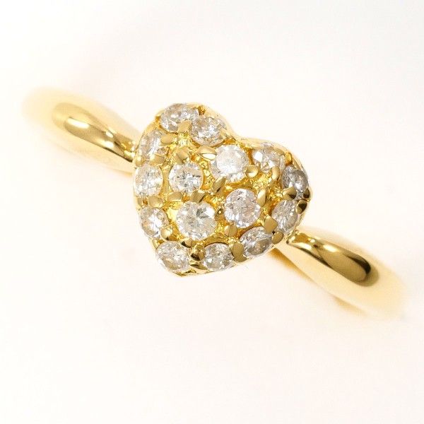 【素材】 K18/イエローゴールド 【石目】 ダイヤ 0.30ct 【総重量】 約3.7g 【サイズ】 約15号 【最大幅】 約8mm 【サイズ直し】 2サイズは可能(3万円以上は無料・歪みの可能性あ
