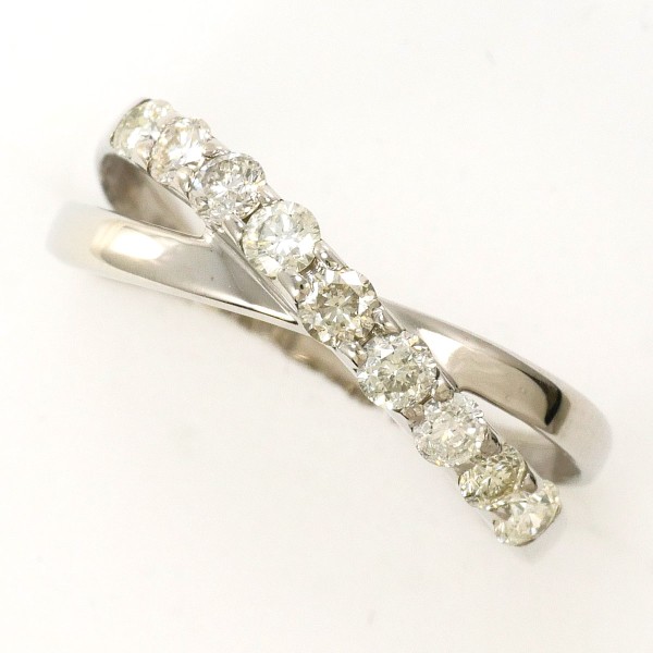 【素材】 K10/ホワイトゴールド 【石目】 ダイヤ 0.30ct 【総重量】 約1.4g 【サイズ】 約6号 【最大幅】 約5mm 【サイズ直し】 不可 【付属品】 なし 【商品の状態】 新品仕上げ