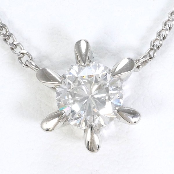 【素材】 トップ：PT/プラチナ チェーン：PT850/プラチナ 【石目】 天然ダイアモンド 0.551ct クラリティー：SI1 カラー：F カット：Fair 【総重量】 約3.4g 【サイズ】 ト